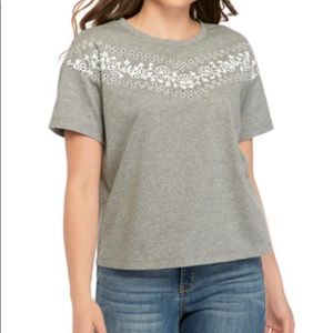 Tommy Hilfiger grey and floral tee